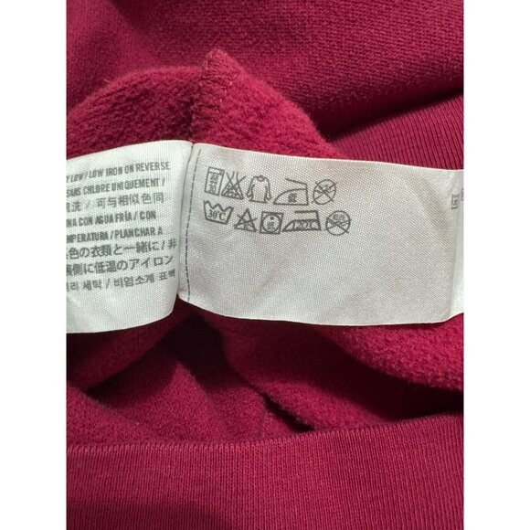 Abercrombie & Fitch Maroon Red Graphic Sweatshirt Ninety Two Womens Size M FLAWS - Picture 14 of 15